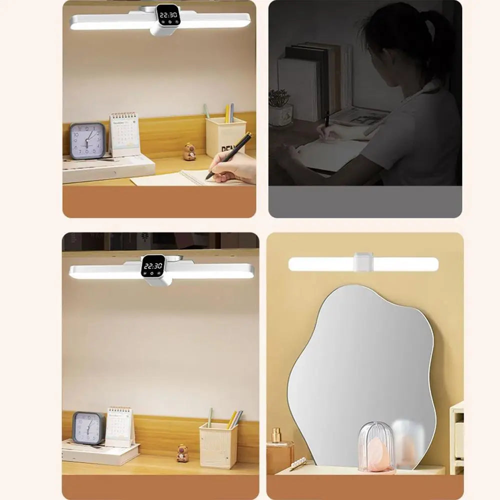 LED under Cabinet Lighting Magnetic Wall Lamp with Clock 3 Color Temperature Kitchen Closet Light Animal Shape Eye-Catching Night Light