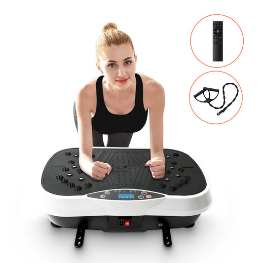 Portable Vibration Plate Exercise Machine for Home Fitness Fat Burning Whole Body Shaping Electric Muscle Massager