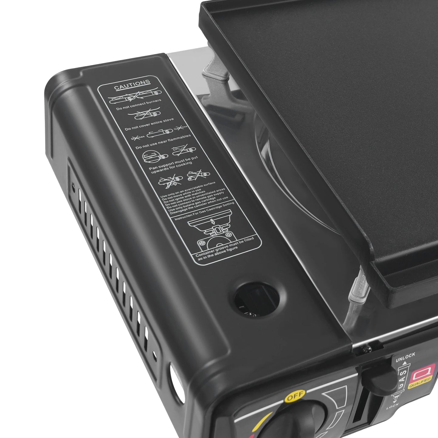 Portable Butane Camping Stove with Case Outdoor Metal Gas Stove for More Than Five Users with Ignition Device