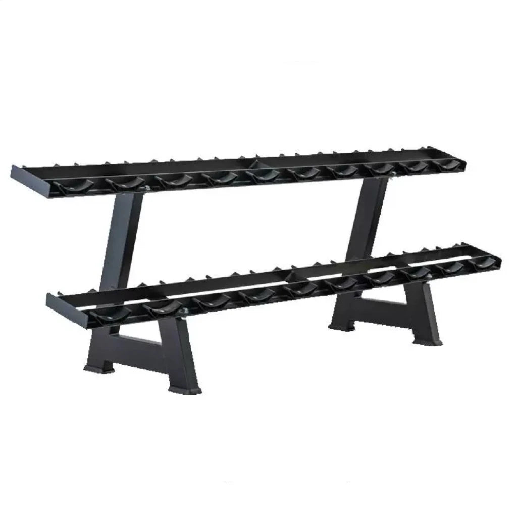Basic 2 Tier Dumbbell Rack With Customized Logo Made of Steel Iron Metal