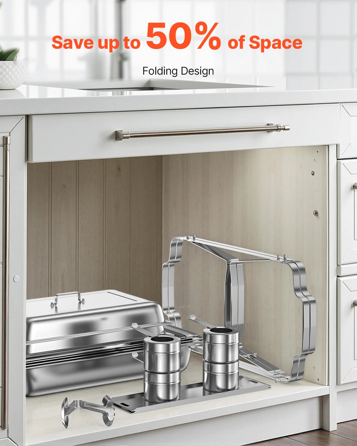 VEVOR 2 Packs Chafing Dish Buffet Set Stainless Steel Chafer