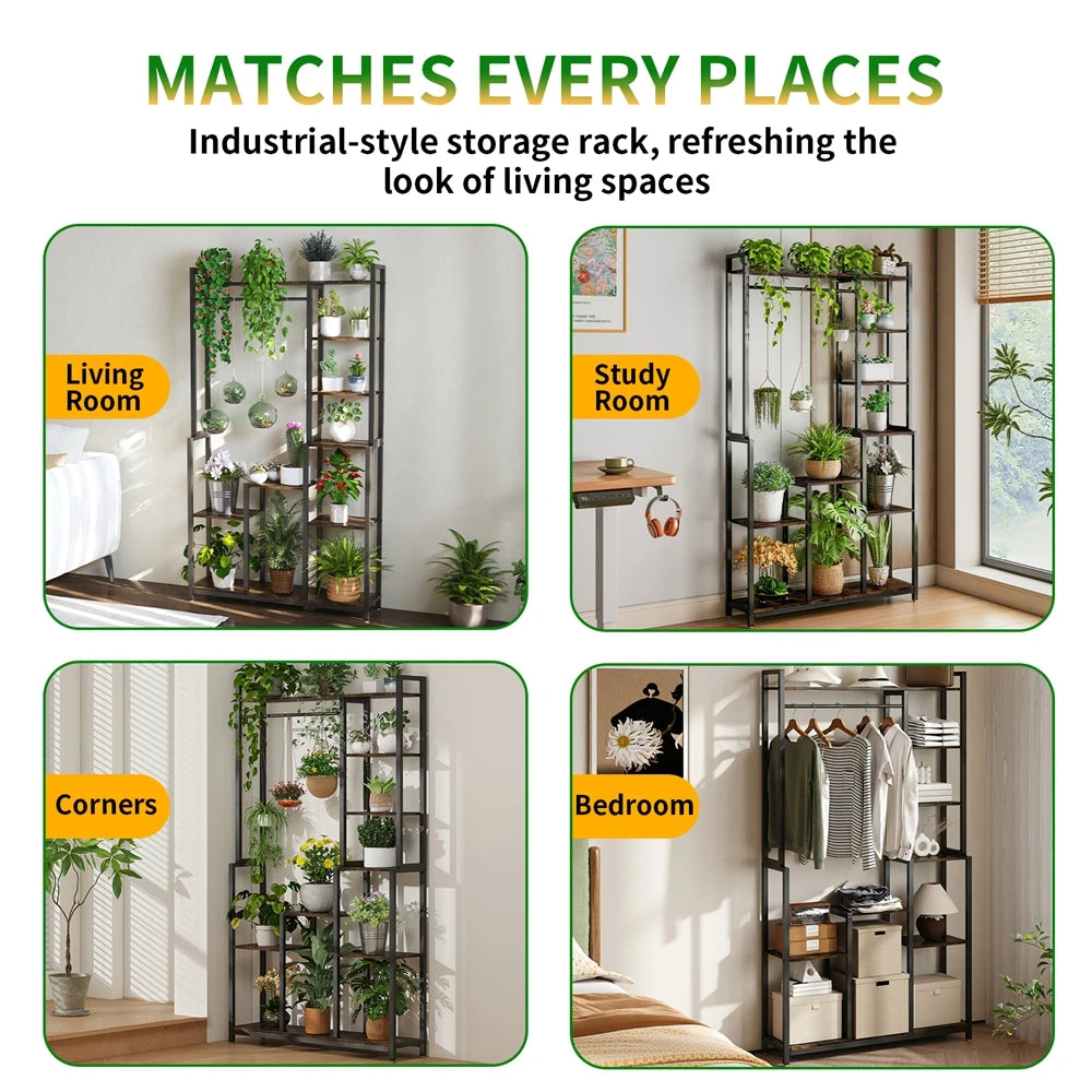 7 Tiered Tall Plant Stand Ladder Plant Rack Storage Shelf for Patio Garden Balcony Living Room