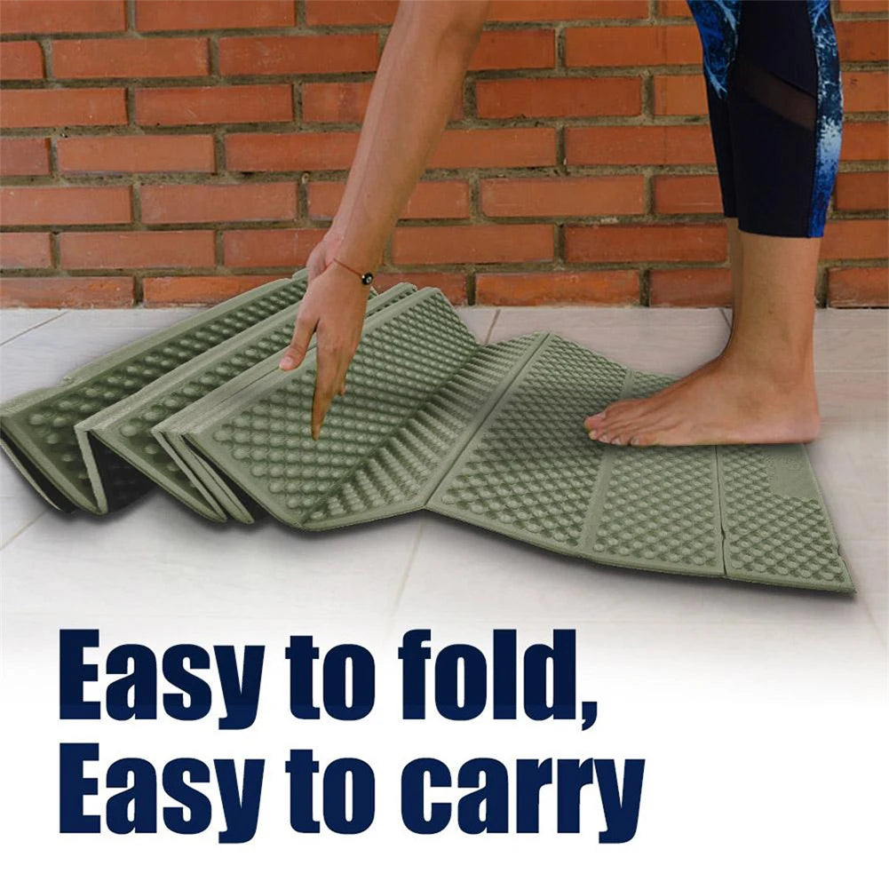 Ultra Light Waterproof Foldable Camping Sleeping Pad Moisture Proof Single Mat for Outdoor Comfort Travel
