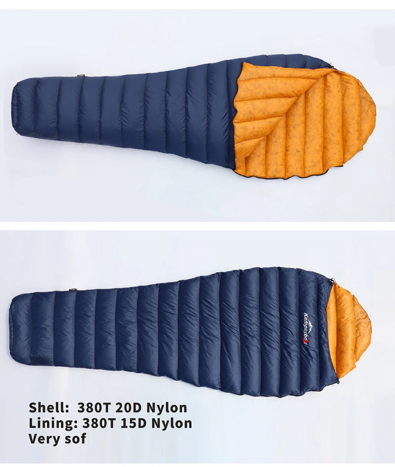Kamperbox Ultralight Down Sleeping Bag UL250 for Camping Outdoor Adult Duck Down Filled Mummy Style 3 Season Spring Autumn Winter