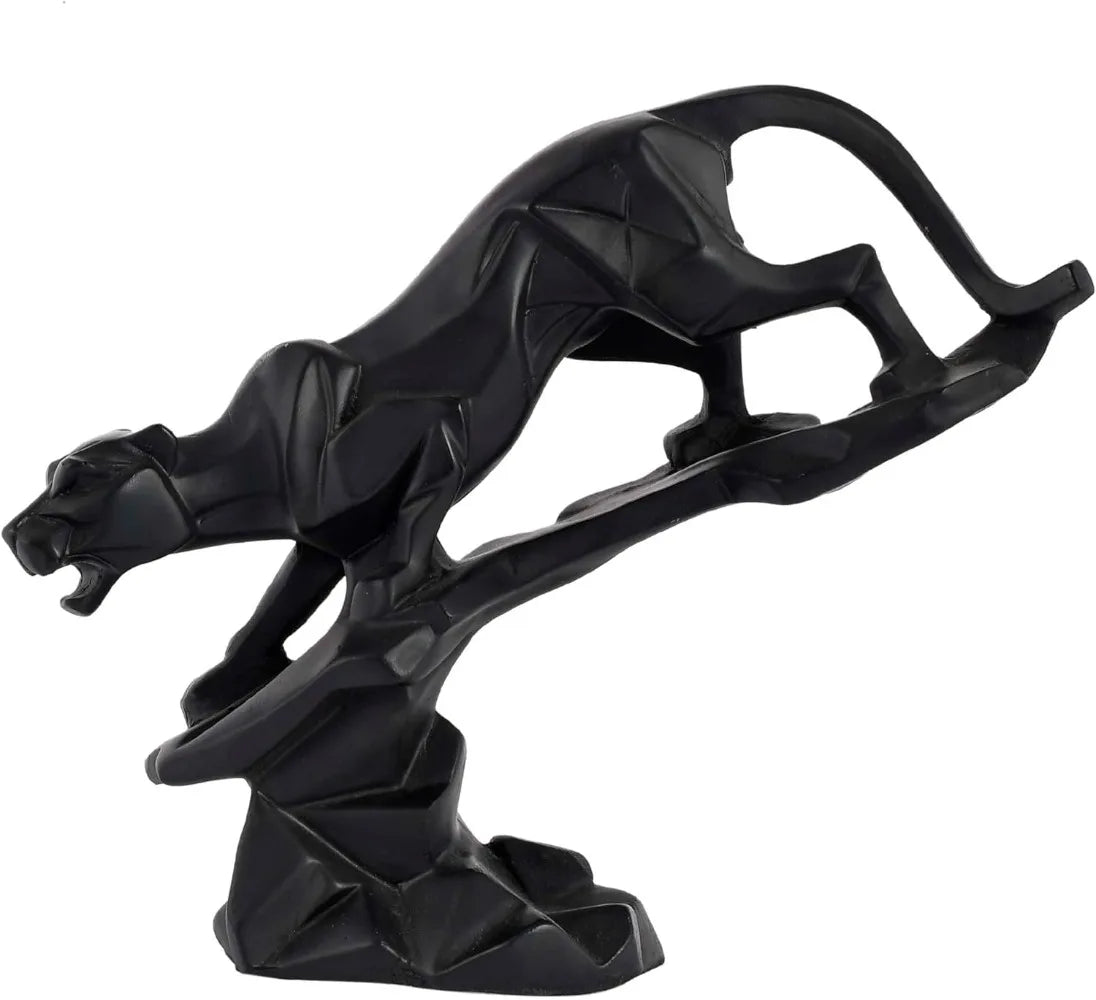 Mordern Art -Panther/Jaguar Geometrical Statue - Feng Shui Figurine - Home Interior Decor Showpiece Decorative Handicraft Item