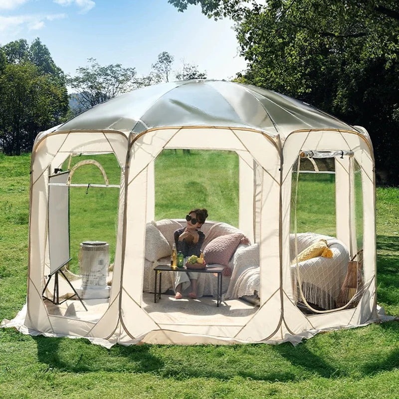 Portable Folding Transparent Tent Starry Sky Bubble House for Camping Waterproof Outdoor Shade Shelter for 5 to 8 People