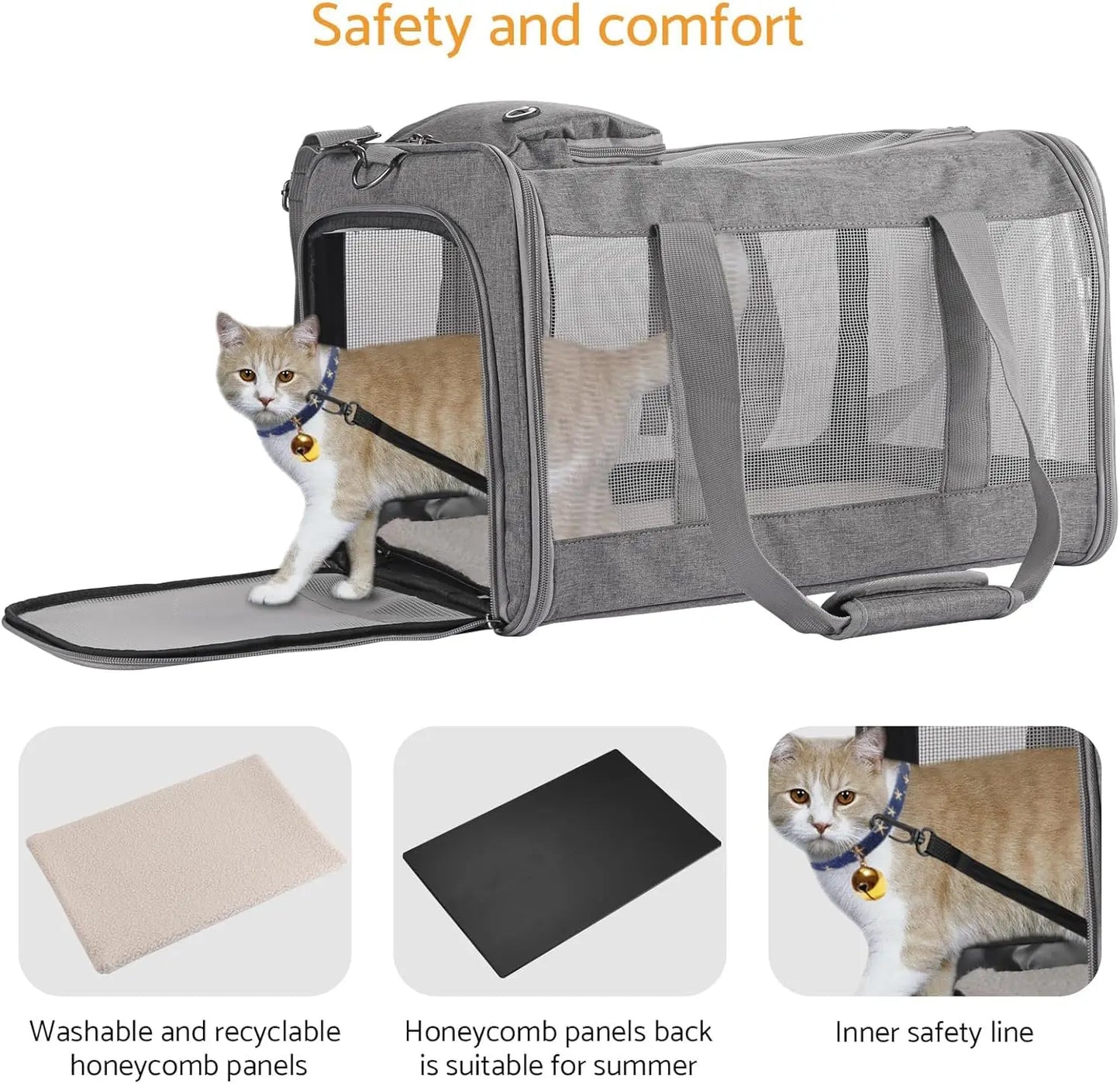 Breed Airline Approved Pet Carrier Soft Travel Bag Board