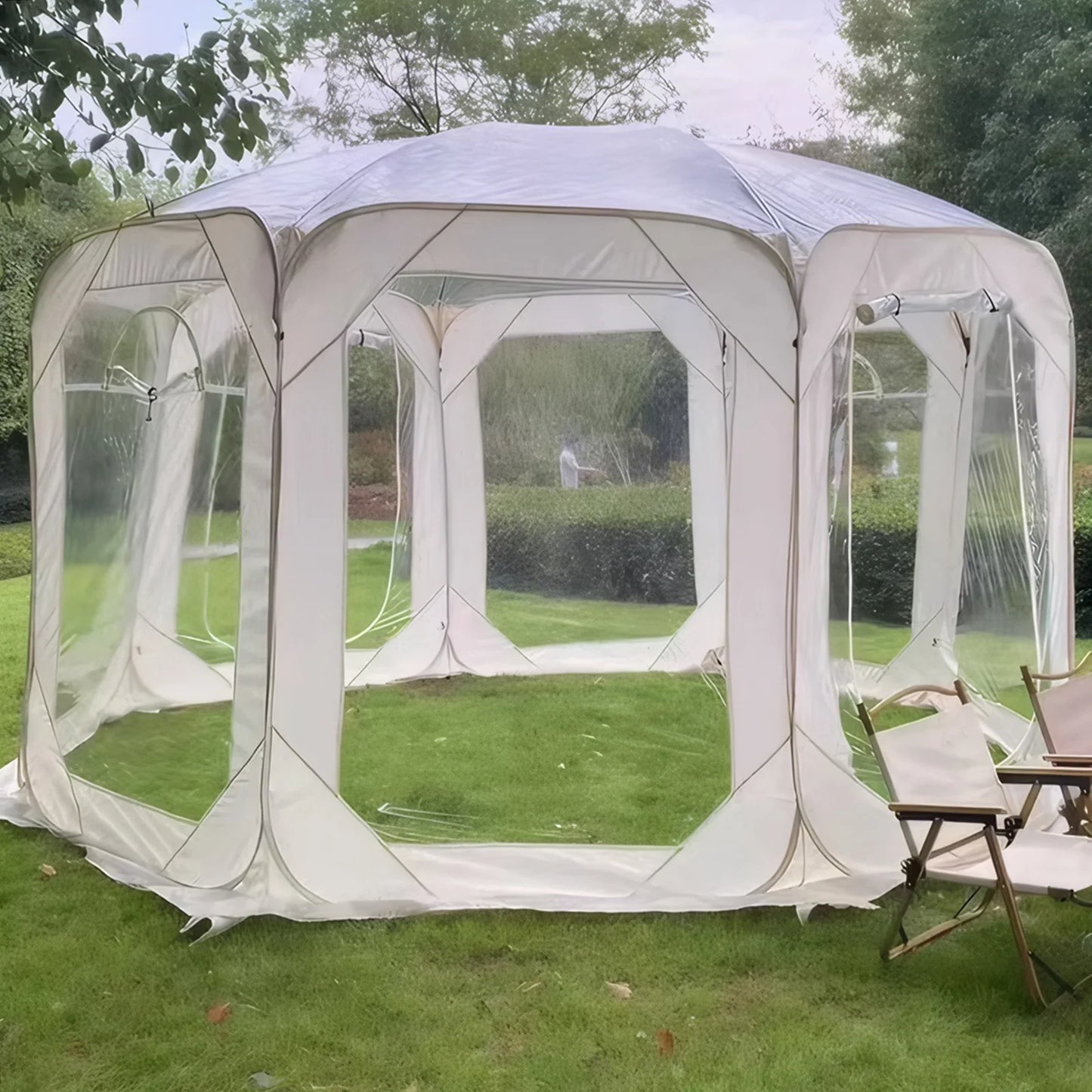 Portable Folding Transparent Tent Starry Sky Bubble House for Camping Waterproof Outdoor Shade Shelter for 5 to 8 People