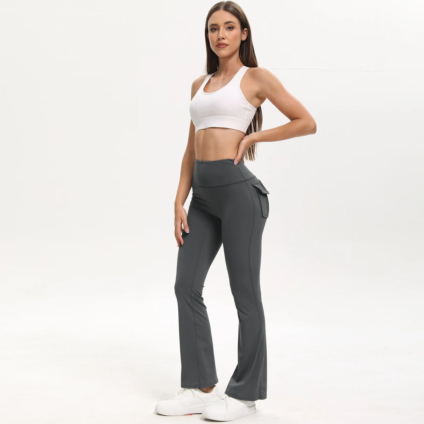 Heart and Home Shop 3 Pack Bootcut Yoga Pants With Pockets