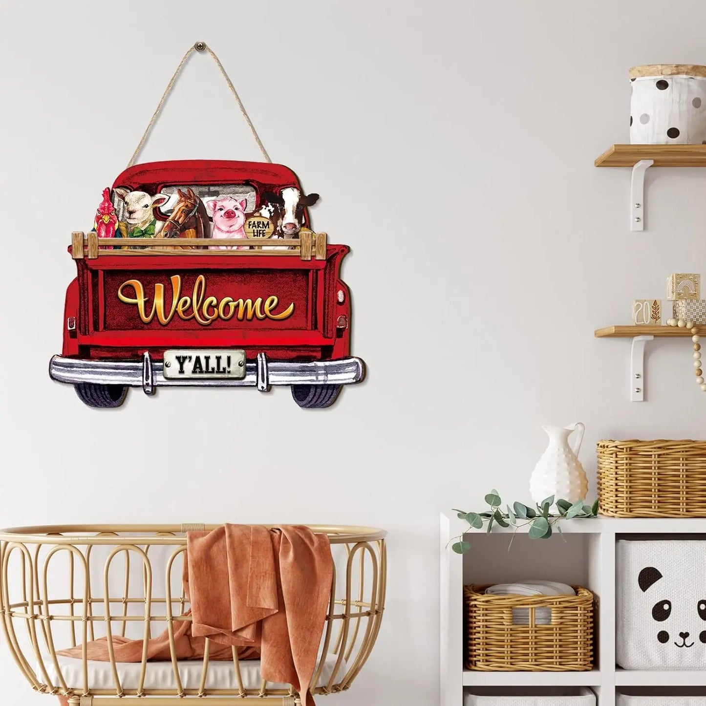 Hign Concerned Interchangeable Welcome Truck Sign Wooden