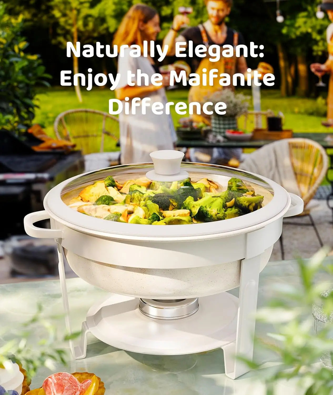 Hign Concerned Maifanite Coated Chafing Dishes Buffet 4 Pack