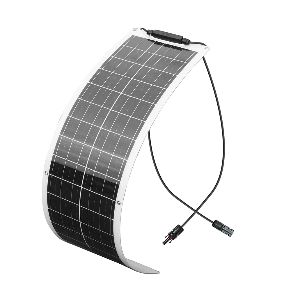 WUZECK Flexible Solar Panel kit 50 Watt  PV Module 100 Watt 12V 24V Solar cable Cell home outdoor Car Boat Battery camping trip