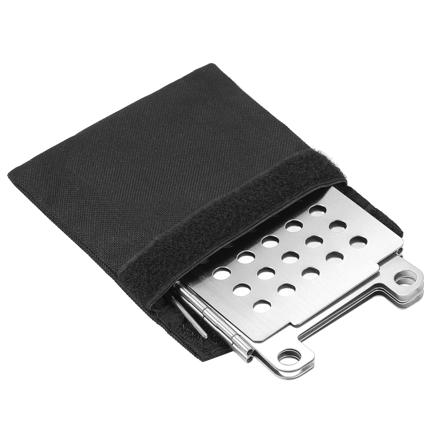 Portable Stainless Steel BBQ Stove Lightweight Folding Wood Outdoor Camping Cooking Picnic Backpacking Wind Shield with Ignition