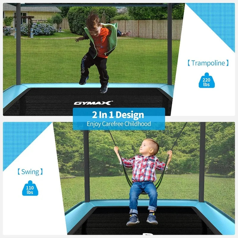 Trampoline for Kids, 6FT Toddler Trampoline with Swing