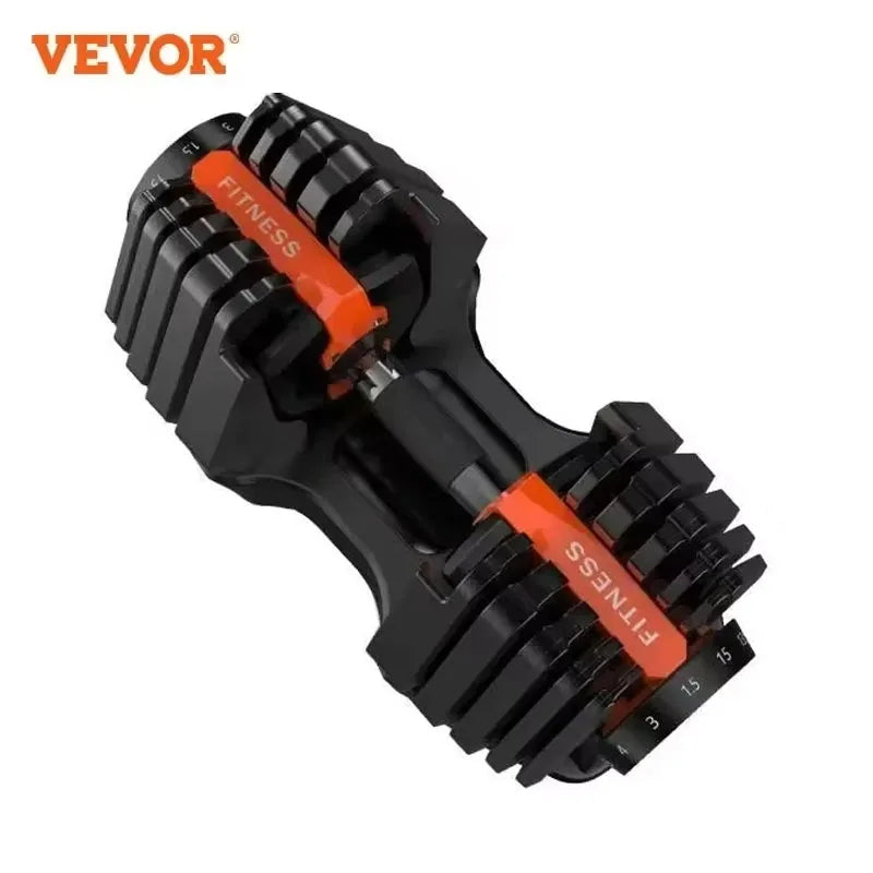 VEVOR Adjustable Steel Dumbbell 24KG 40KG 52.5LBS 90LBS Red Black for Home Gym Arm Muscle Training with QuickLock System