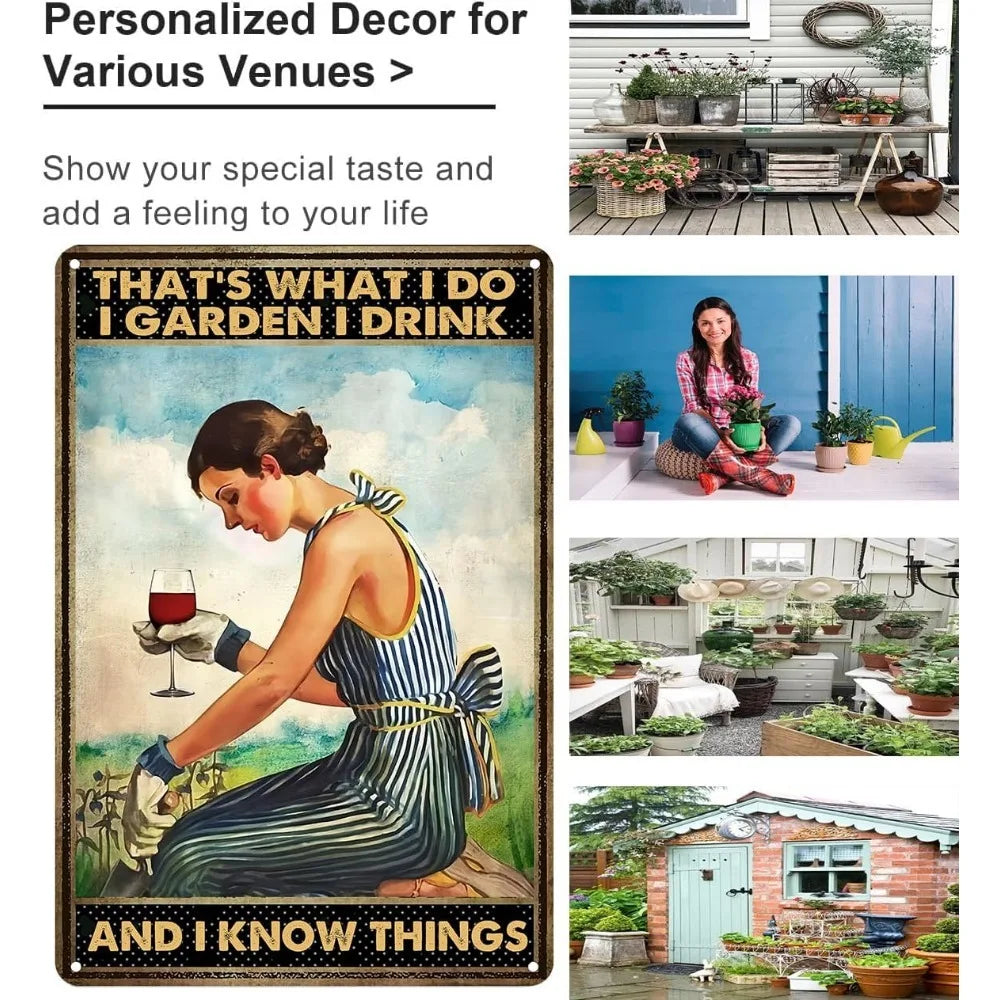 Hign Concerned Vintage Tin Garden Sign For Gardeners