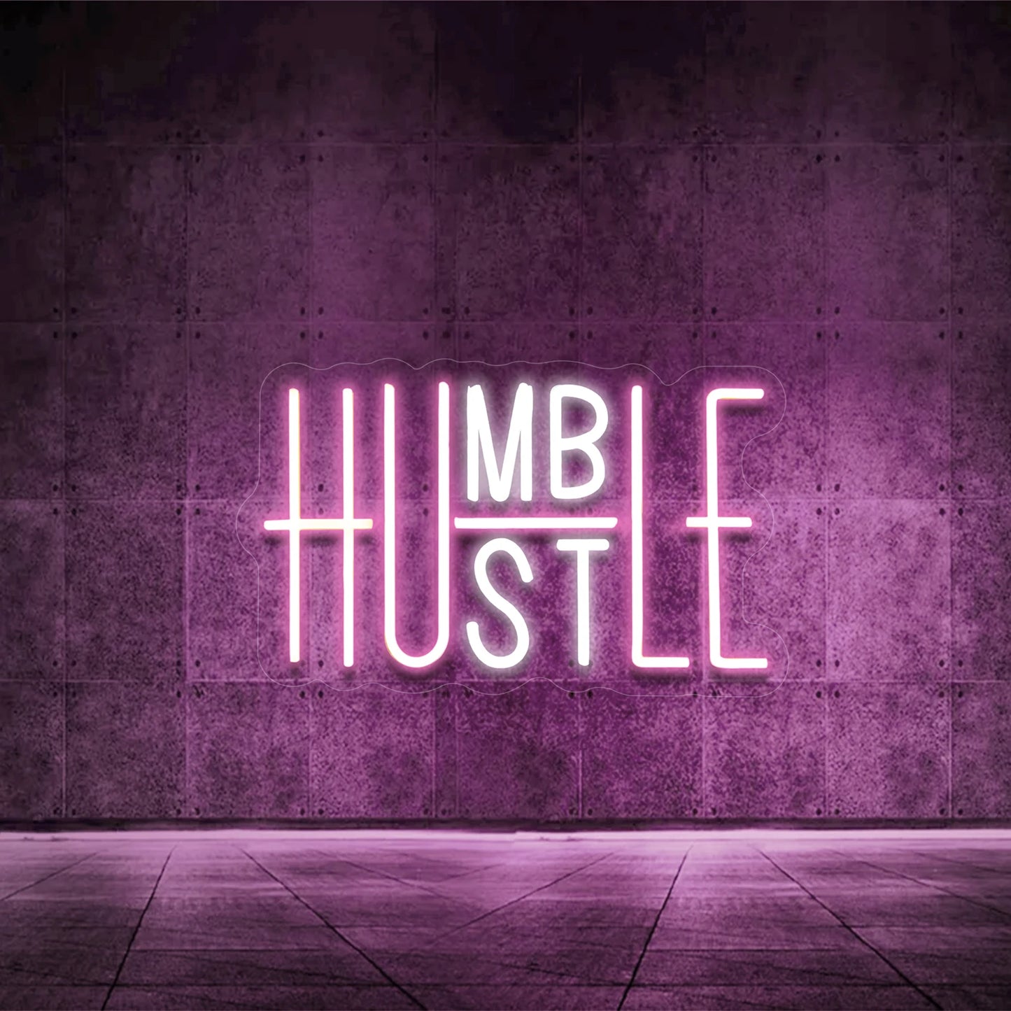 Hign Concerned Humble Hustle LED Neon Sign Wall Decor