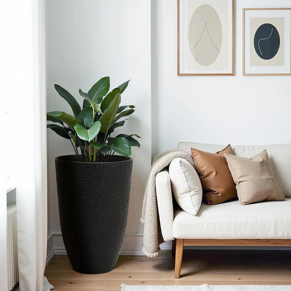 Combination Garden Tall Planters 2 Pack Resin Pots