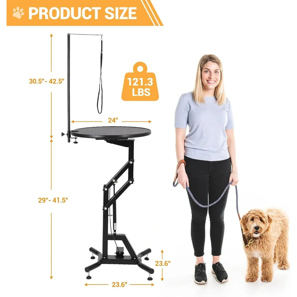 MKDK Heavy Duty Hydraulic Dog Grooming Table For Small Dogs