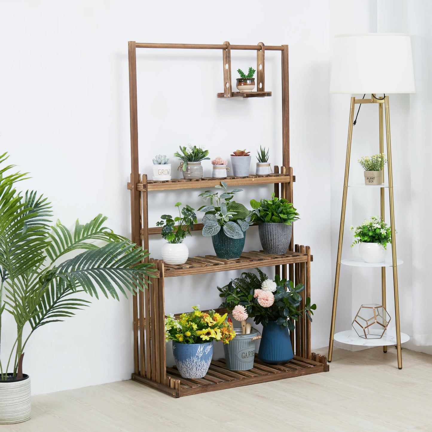 Wisfor 3 Tier Heavy Duty Wood Plant Stand Indoor Outdoor