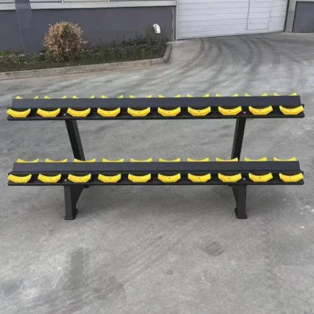 Basic 2 Tier Dumbbell Rack With Customized Logo Made of Steel Iron Metal