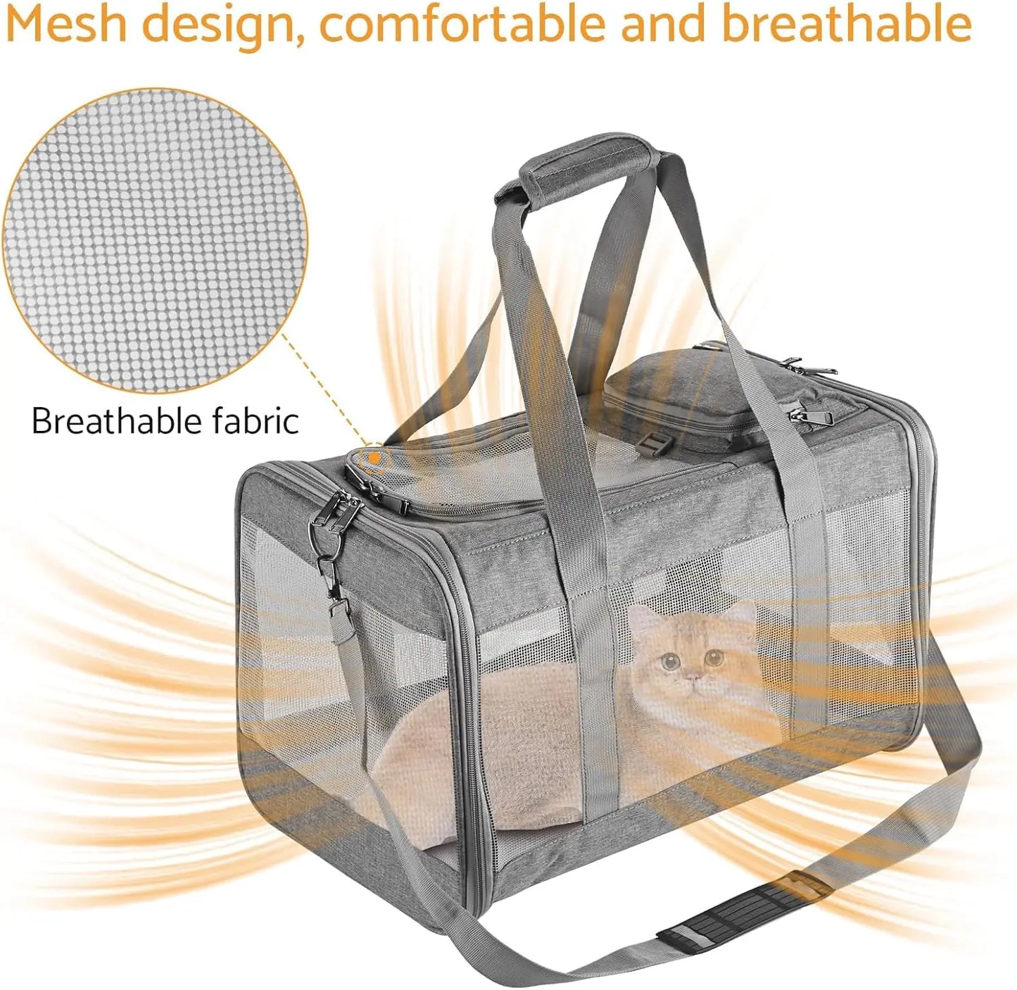 Breed Airline Approved Pet Carrier Soft Travel Bag Board