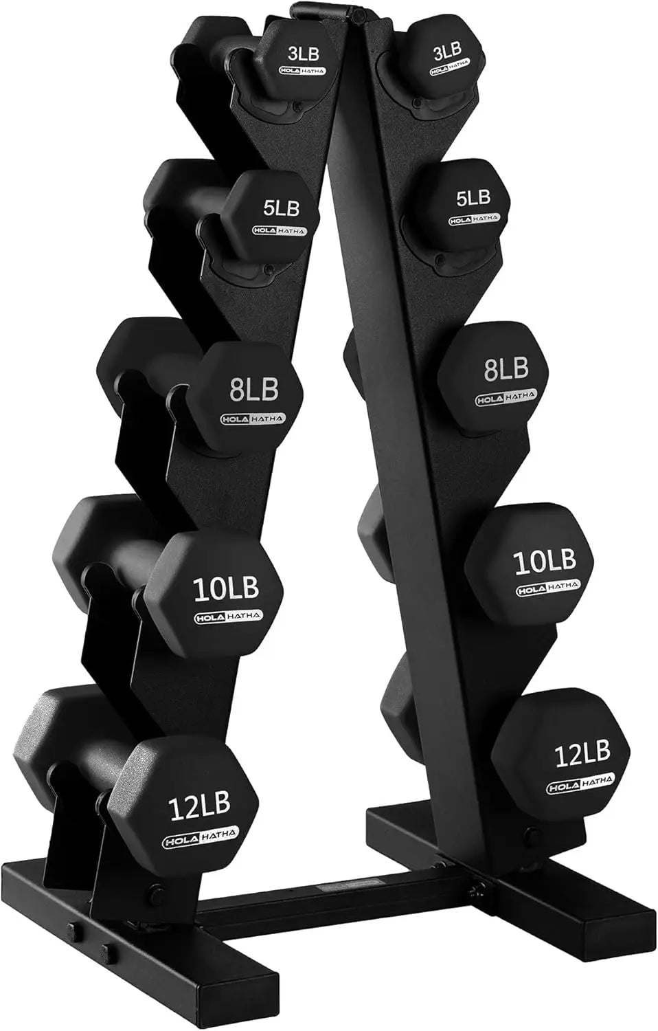 Neoprene Dumbbell Free Hand Weight Set with Rack for Home Exercise and Muscle Toning