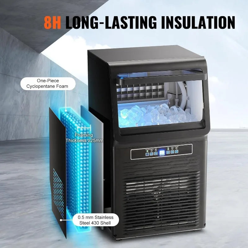 VEVOR 110V Countertop Ice Maker 70LB 350W Auto Machine