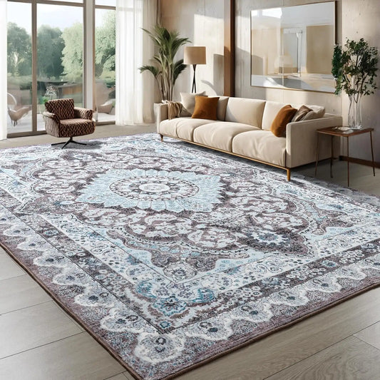Soft Vintage Floral Rugs Accent Area Rug Fluffy Large Carpet