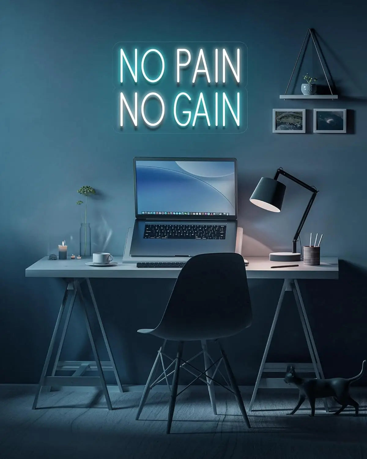 Hign Concerned No Pain No Gain LED Neon Sign USB