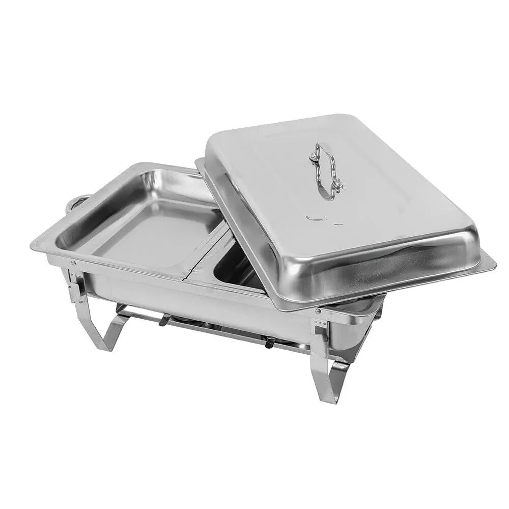 7.5L Stainless Steel Professional Chafing Dish Food Warmer Warming Container Set for Party Buffet Cater Food Warmer