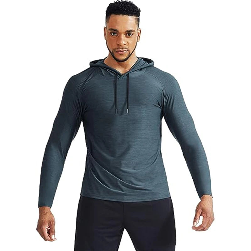 Sport Hoodies Jacket Men Gym Fitness Muscle Sweatshirt Sportswear Workout Athletic Pullovers Training Running Tracksuirts Men