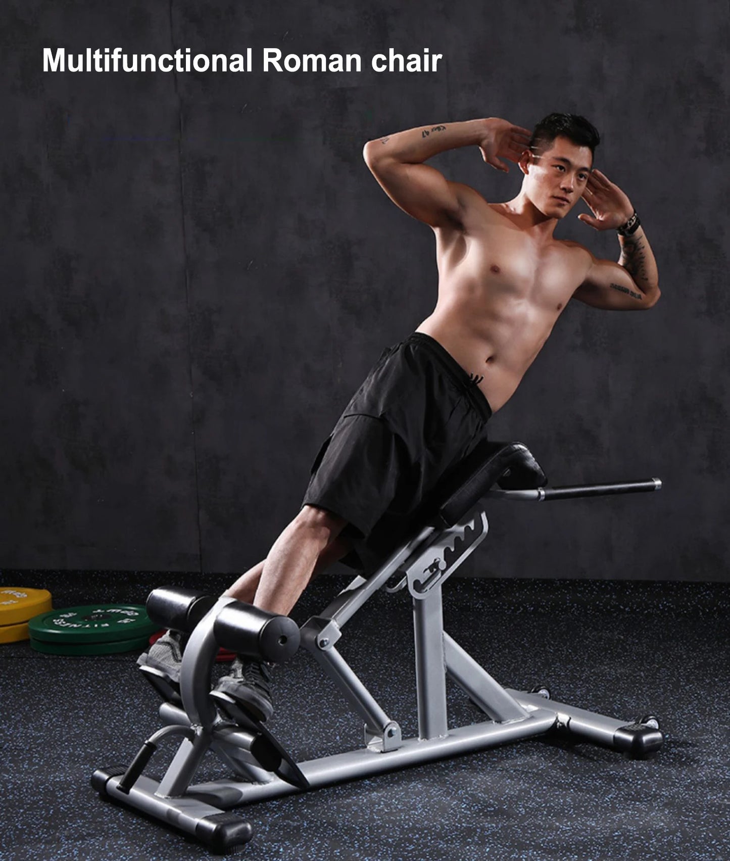 Commercial Gym Strength Training Multifunctional Back Extension Roman Chair Adjustable Sit Up Bench for Men and Women