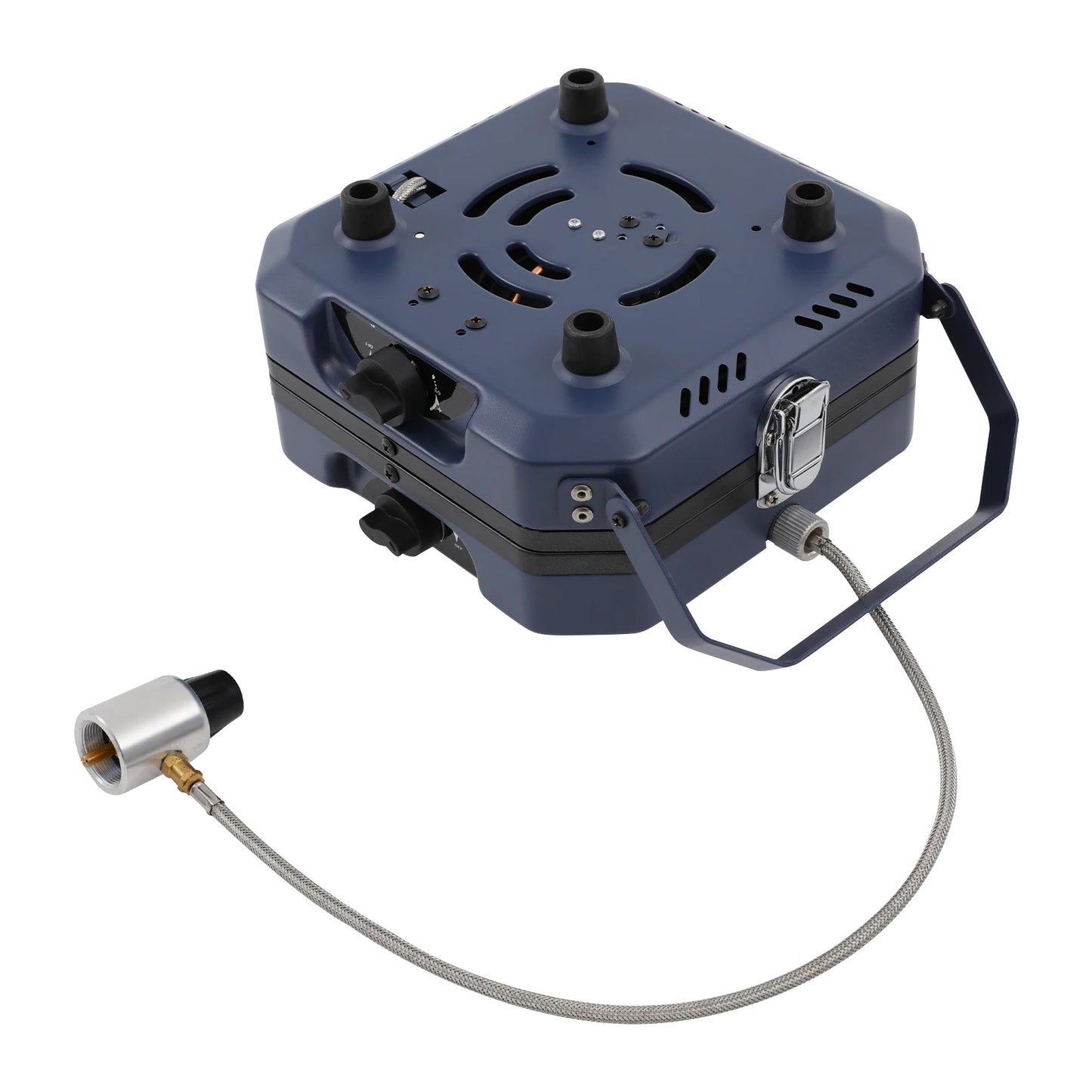 Camping Stove with Grill Pan Foldable Camp Stove 2-Burners Portable Stove for Camping BBQ