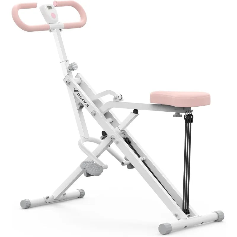 MERACH 2 in 1 Squat Rowing Machine Easy Setup Foldable