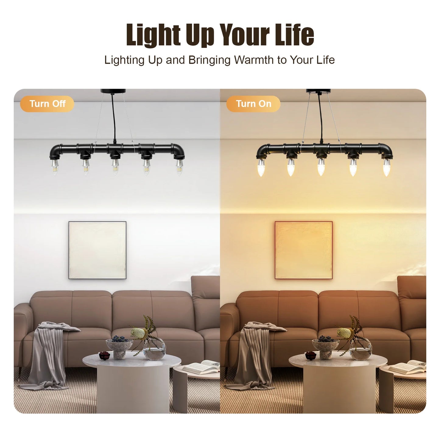 Chandelier Pendant Lamp Ceiling Light Fixture for Home Restaurant and Bar Decoration