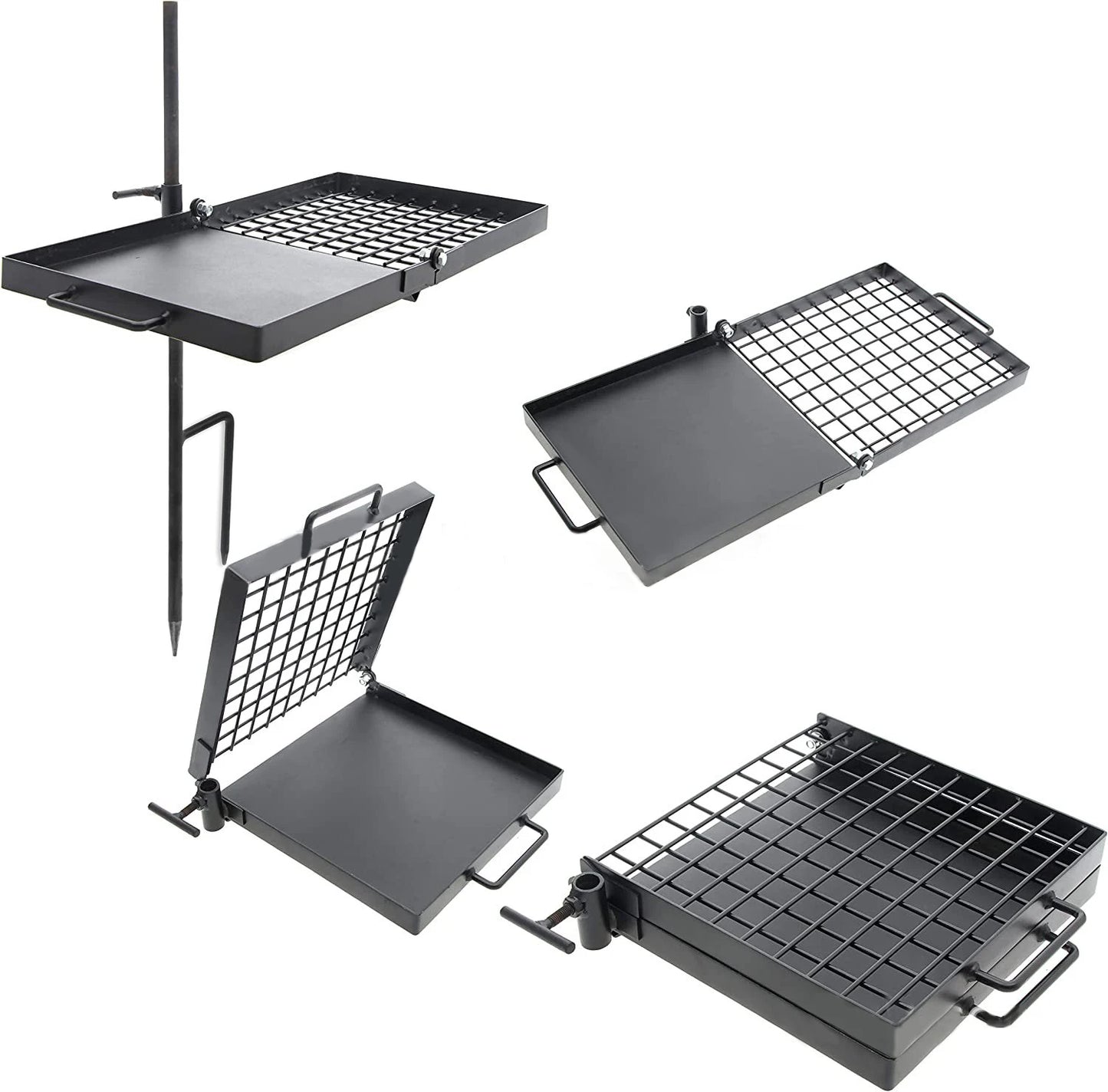 Heavy Duty 24 Inch Folding Campfire Grill With Compact Storage Design