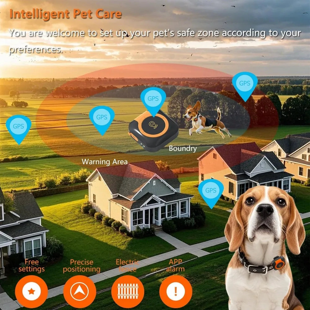 GPS Pet Tracker With Health Monitoring For Dogs Activity
