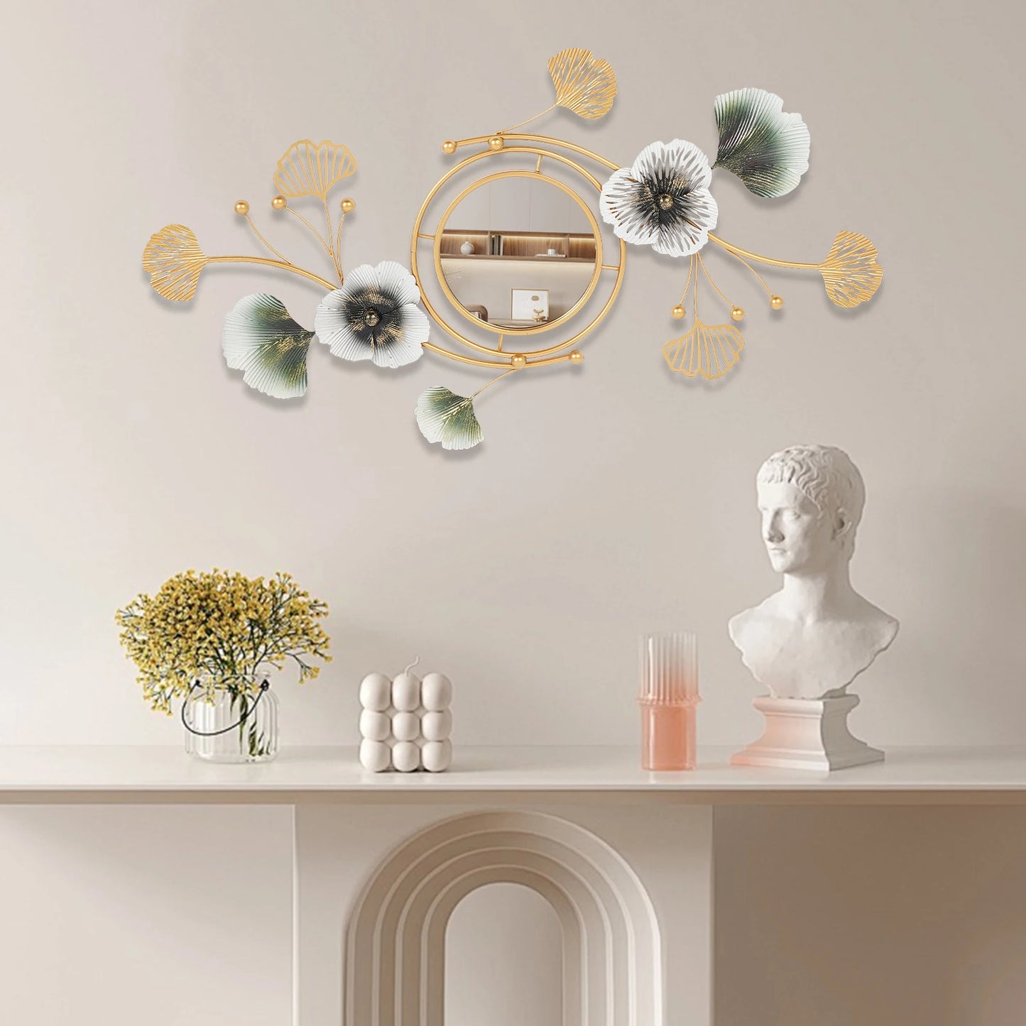 Corrosion-Resistant Modern Wall Mirror Easy to Install Decorative Mirror for Living Rooms and Bathrooms