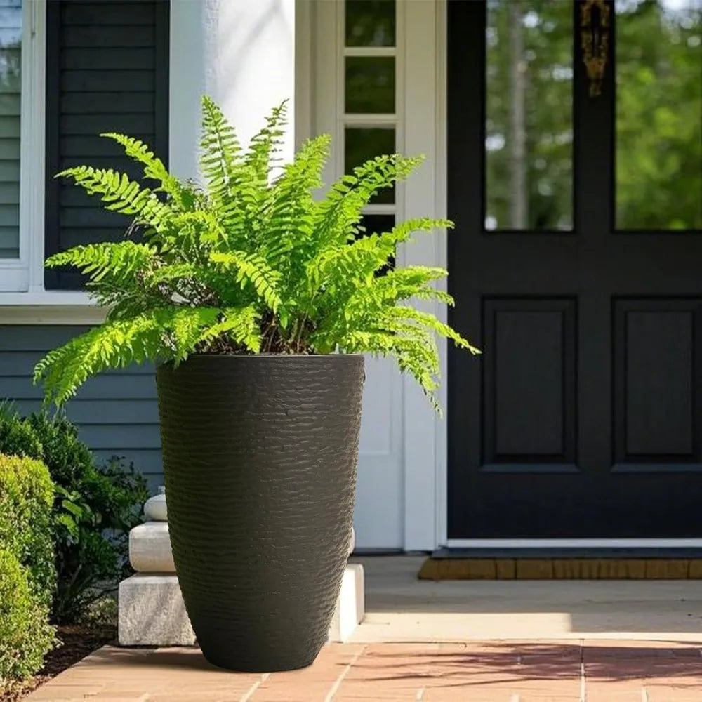 Combination Garden Tall Planters 2 Pack Resin Pots