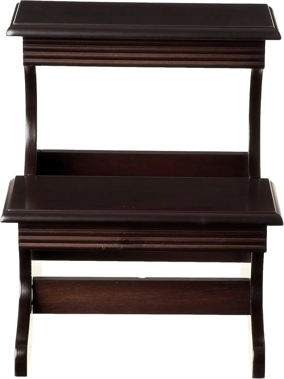 Home Furnishing Crestside 2 Step Wood Step Stool with Storage