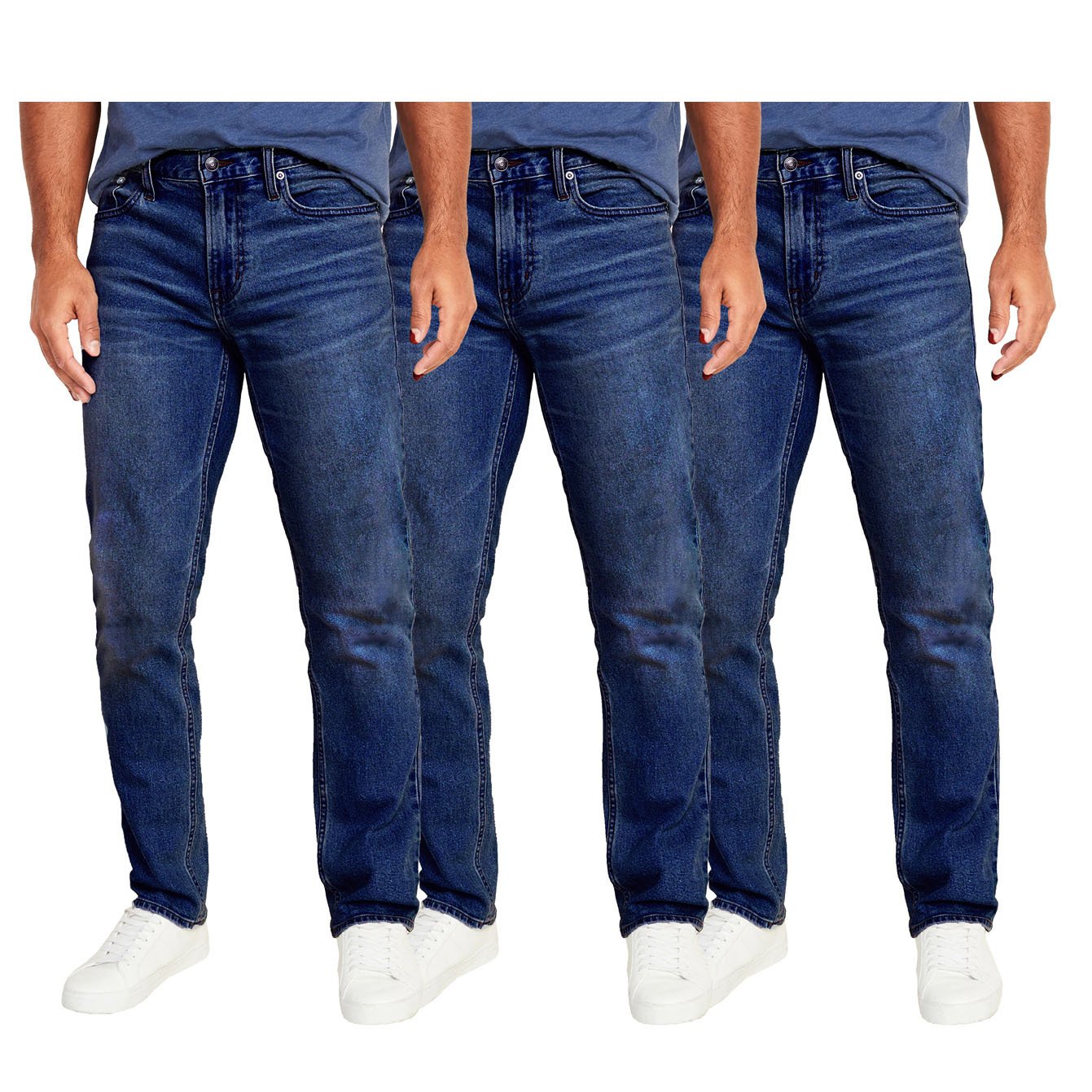 3-Pack Men's Flex Stretch Slim Straight Jeans