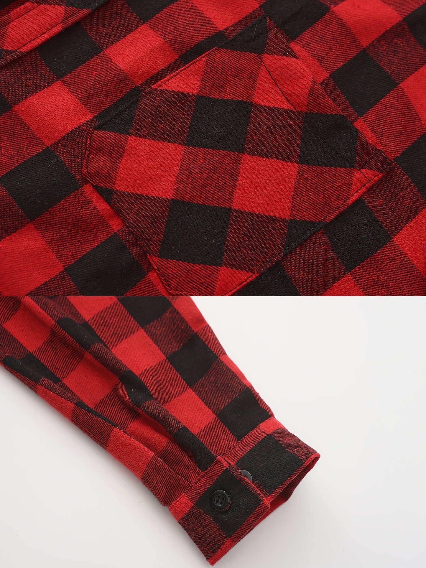 Black/Red/Blue 3 Pack Men's Flannel Hoodie Shirts - Casual Button- Long Sleeve Hooded Jackets with Pockets, Machine Washable, Regular Fit, Solid Color, Everyday Comfort Apparel, Plaid Pattern Design, Nonstretch Fabric