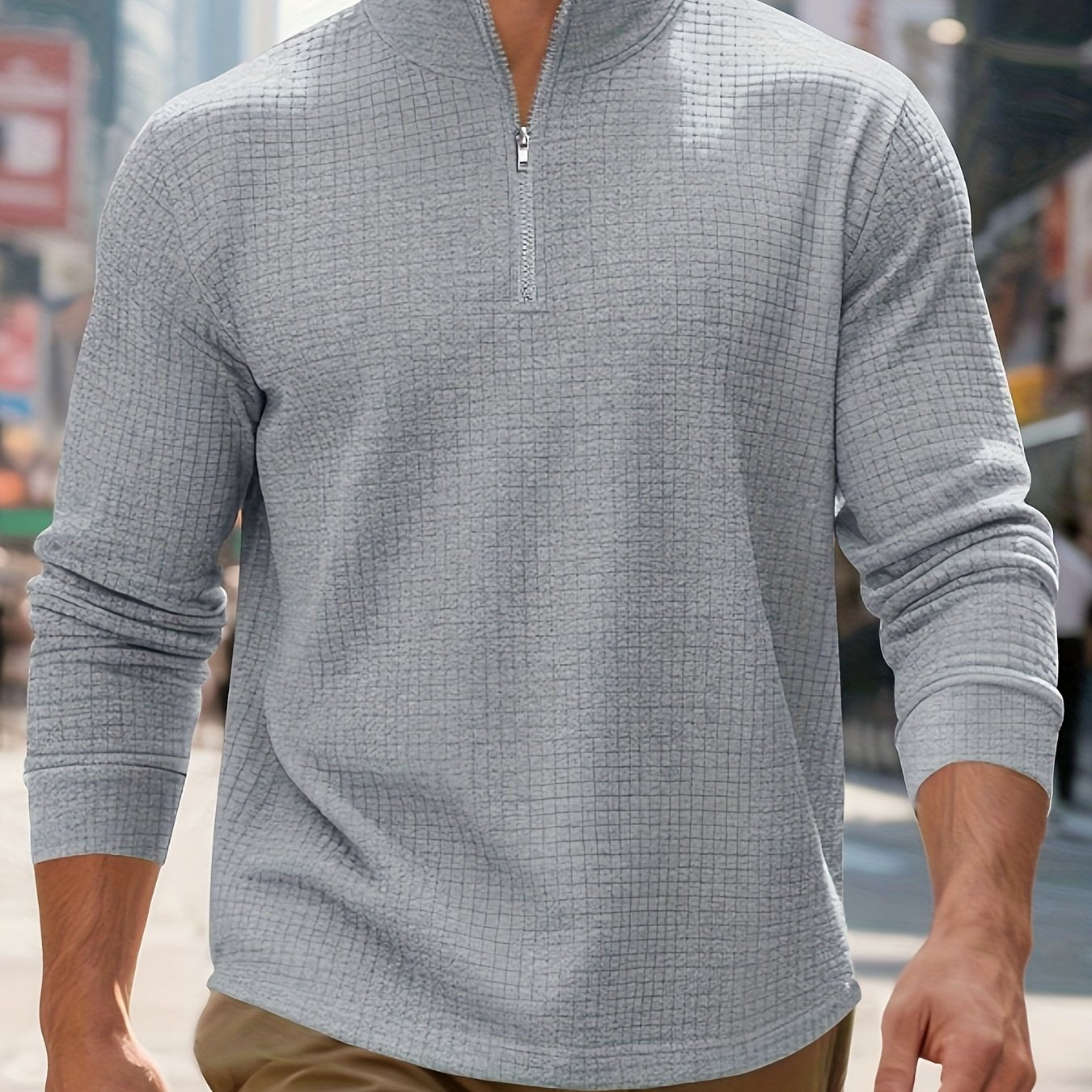 Men'S Heavyweight Full-Zip Hoodie - Winter Warmth Full-Zip Front Closure, Stand Collar Long Sleeve Pullover Sweatshirt, Casual Commuter Jacket for Everyday & Formal Wear, Easy-to-Wear Layering Piece (NavyBrown) - Ideal for Of