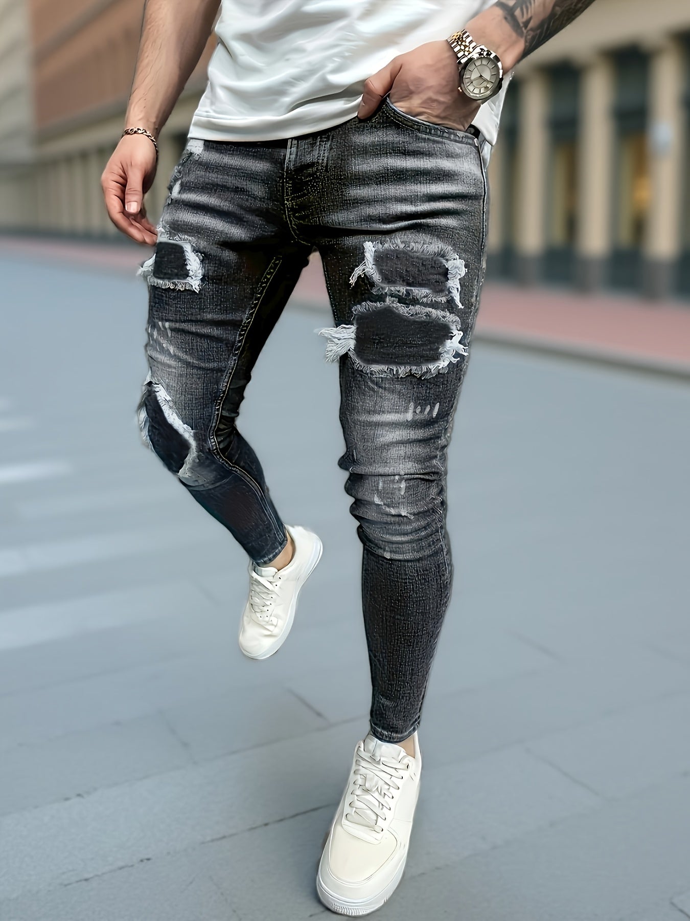 Men's Casual Fashion Jeans - Slim Fit, Stretchy, All-Season Wearable, Lightweight Comfortable, Versatile {3pcs}, Slim Jeans for Men, White Strech Jeans Regular Fit for Men, Jeans for Men Plus Size, Loose Fit Jeans, Jeans Slim