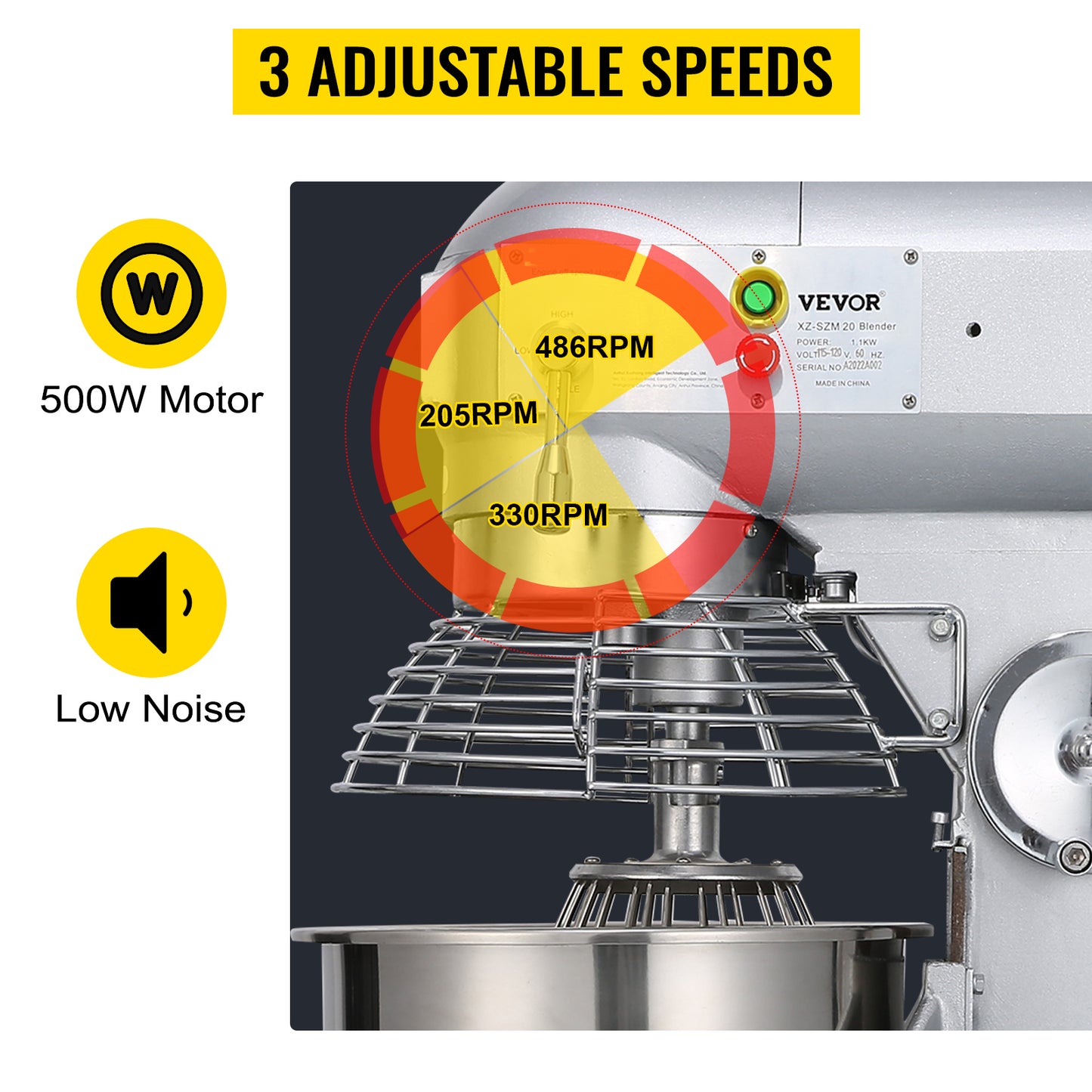 SucceBuy Electric Dough Machine 10 to 30 Liter Stainless Steel Commercial Cream Egg Whisk Mixer Kitchen Food Stand Blender