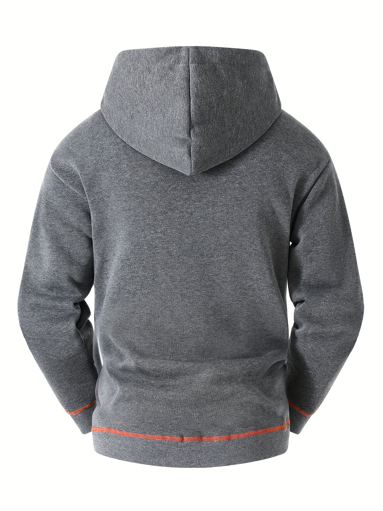 (Three-piece Set) Men's Fashion Classic Casual Trend Fitness Multi-pocket Hooded Drawstring Solid Color Zipper Cardigan Sweatshirt Three-piece Set