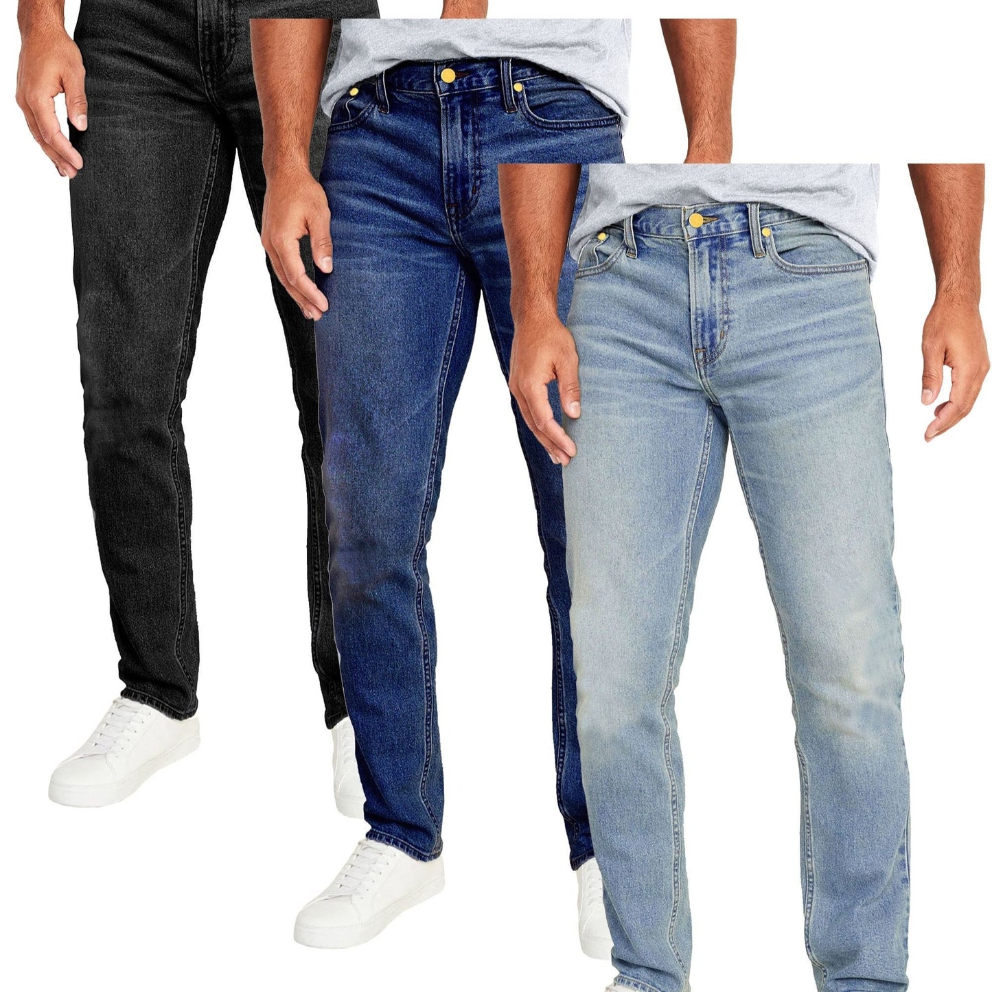 3-Pack Men's Flex Stretch Slim Straight Jeans