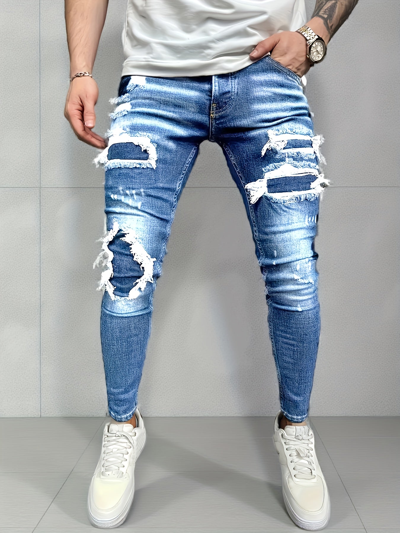 Men's Casual Fashion Jeans - Slim Fit, Stretchy, All-Season Wearable, Lightweight Comfortable, Versatile {3pcs}, Slim Jeans for Men, White Strech Jeans Regular Fit for Men, Jeans for Men Plus Size, Loose Fit Jeans, Jeans Slim