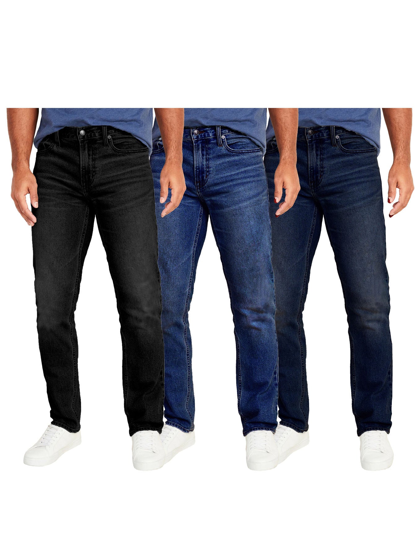 3-Pack Men's Flex Stretch Slim Straight Jeans